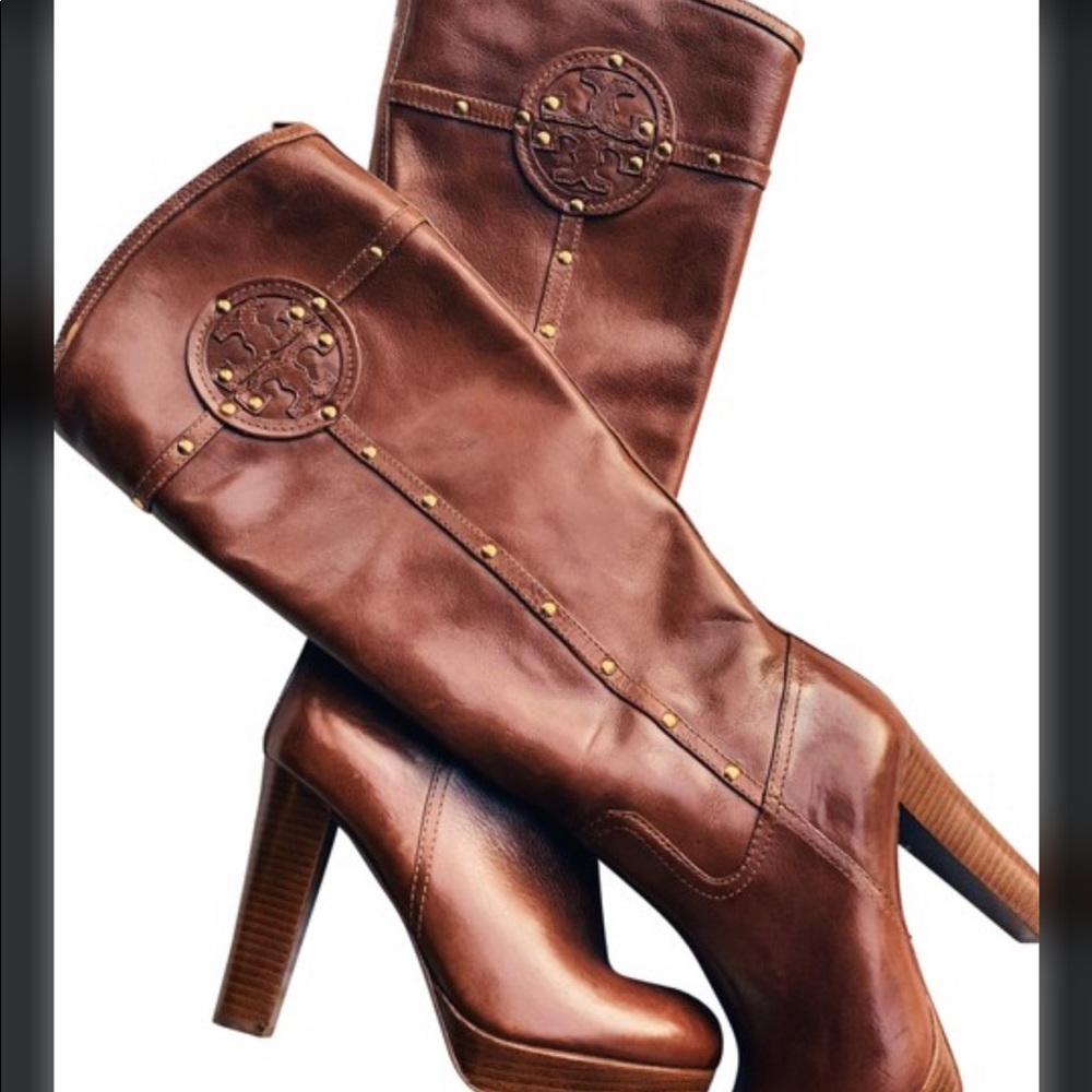 Tory Burch high heeled leather boots